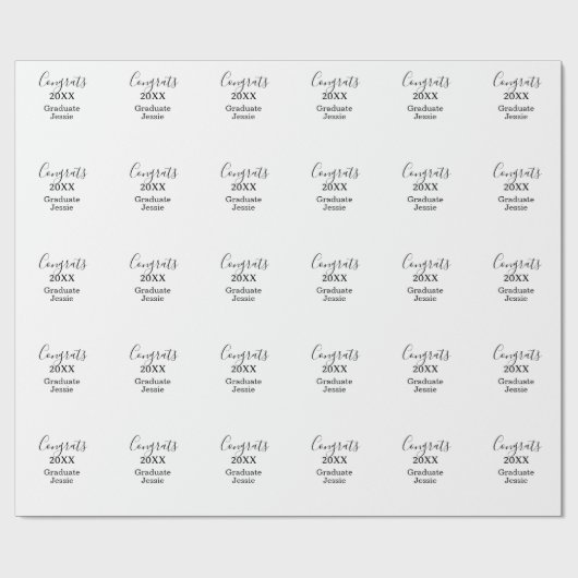 Einfache Gratulation zur minimalen Abschlussklasse Geschenkpapier (Flach)