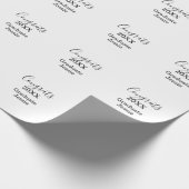 Einfache Gratulation zur minimalen Abschlussklasse Geschenkpapier (Ecke)