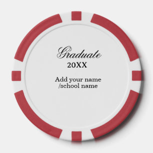 Einfache Gratulation zur minimalen Abschlussklasse Pokerchips