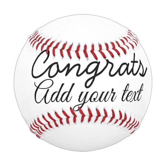 Einfache Gratulationen Abschluss hinzufügen Baseball (Rückseite)