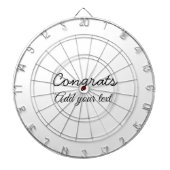 Einfache Gratulationen Abschluss hinzufügen Dartscheibe (vorne)