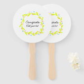 Einfache Gratulationen Abschluss hinzufügen Fächer (Vorne und Hinten)