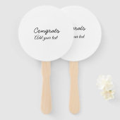 Einfache Gratulationen Abschluss hinzufügen Fächer (Vorne und Hinten)