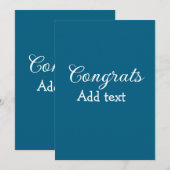 Einfache Gratulationen Abschluss hinzufügen Feiertagskarte (Vorne/Hinten)