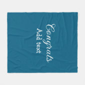 Einfache Gratulationen Abschluss hinzufügen Fleecedecke (Vorderseite (Horizontal))