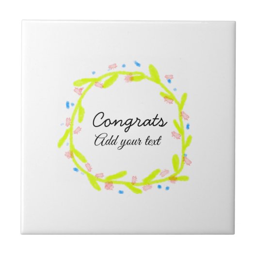 Einfache Gratulationen Abschluss hinzufügen Fliese (Vorderseite)