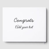 Einfache Gratulationen Abschluss hinzufügen Gästebuch (Rückseite)