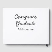 Einfache Gratulationen Abschluss hinzufügen Gästebuch (Rückseite)