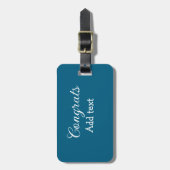 Einfache Gratulationen Abschluss hinzufügen Gepäckanhänger (Vorderseite vertikal)