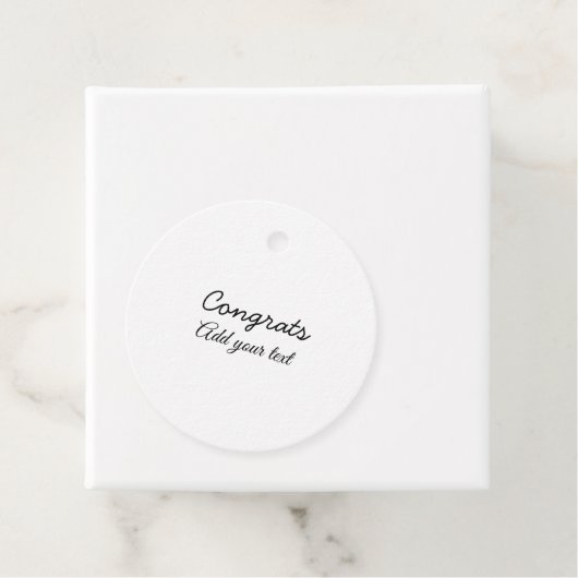 Einfache Gratulationen Abschluss hinzufügen Geschenkanhänger (Beispiel)