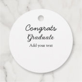 Einfache Gratulationen Abschluss hinzufügen Geschenkanhänger (Rückseite)