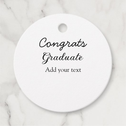 Einfache Gratulationen Abschluss hinzufügen Geschenkanhänger (Vorderseite)