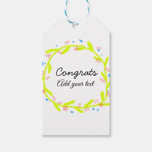 Einfache Gratulationen Abschluss hinzufügen Geschenkanhänger (Vorderseite)