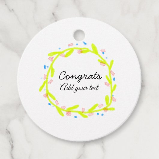 Einfache Gratulationen Abschluss hinzufügen Geschenkanhänger (Vorderseite)