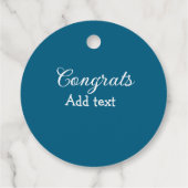 Einfache Gratulationen Abschluss hinzufügen Geschenkanhänger (Rückseite)