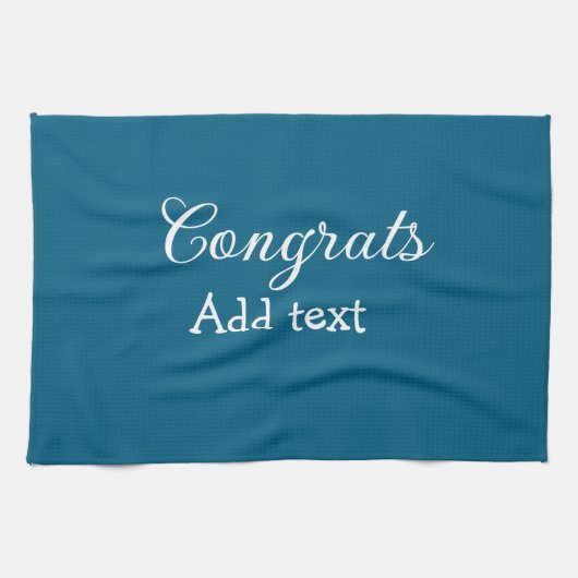 Einfache Gratulationen Abschluss hinzufügen Geschirrtuch (Horizontal)