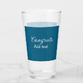 Einfache Gratulationen Abschluss hinzufügen Glas (Rückseite)