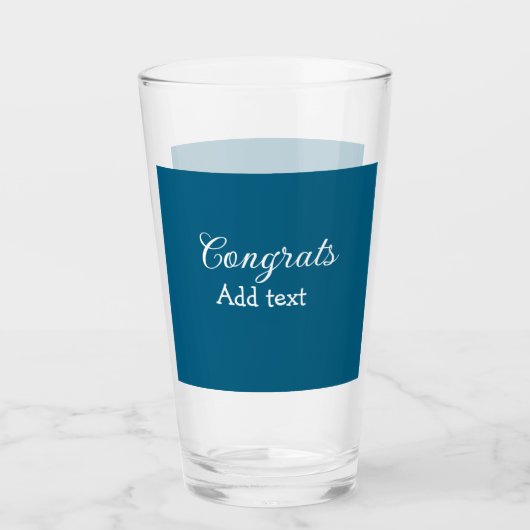 Einfache Gratulationen Abschluss hinzufügen Glas (Vorderseite)