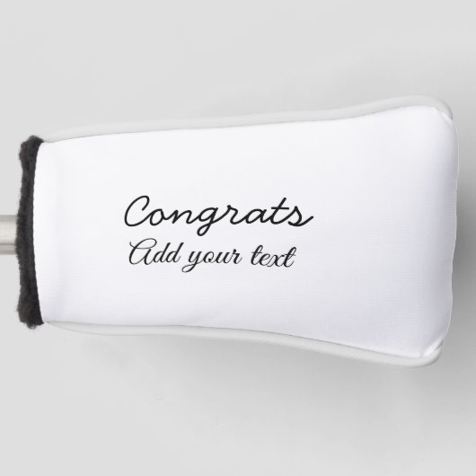 Einfache Gratulationen Abschluss hinzufügen Golf Headcover (Vorderseite)