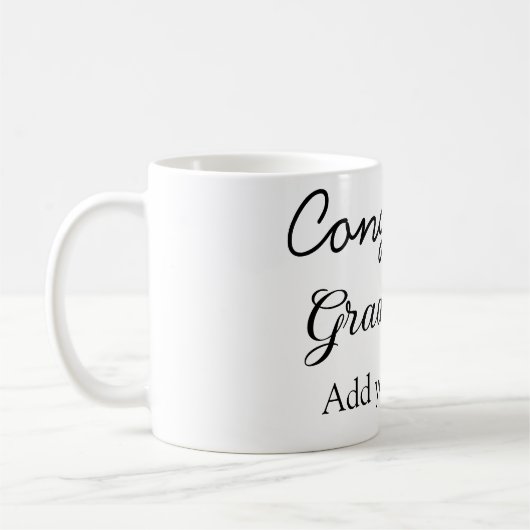 Einfache Gratulationen Abschluss hinzufügen Kaffeetasse (Links)