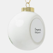 Einfache Gratulationen Abschluss hinzufügen Keramik Kugel-Ornament (Links)