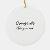 Einfache Gratulationen Abschluss hinzufügen Keramik Ornament (Vorne)