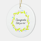 Einfache Gratulationen Abschluss hinzufügen Keramik Ornament (Links)