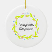 Einfache Gratulationen Abschluss hinzufügen Keramik Ornament (Hinten)