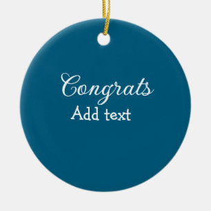 Einfache Gratulationen Abschluss hinzufügen Keramik Ornament