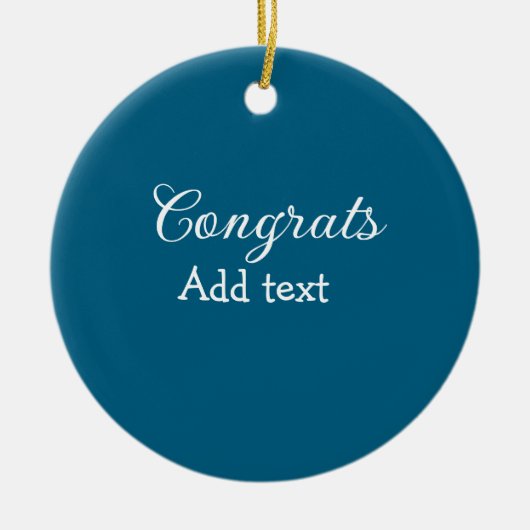 Einfache Gratulationen Abschluss hinzufügen Keramik Ornament (Vorne)