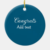 Einfache Gratulationen Abschluss hinzufügen Keramik Ornament (Hinten)