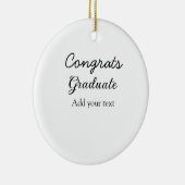 Einfache Gratulationen Abschluss hinzufügen Keramik Ornament (Rechts)