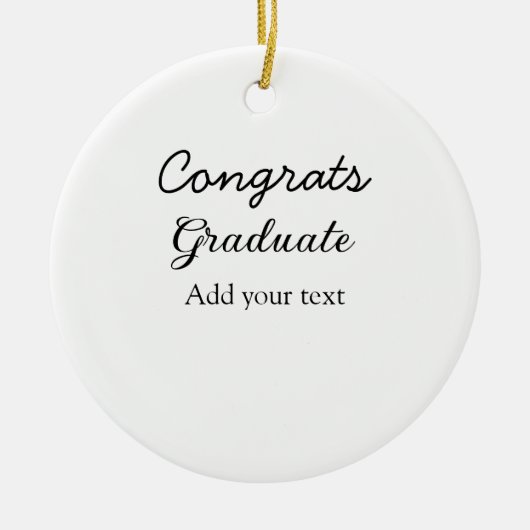 Einfache Gratulationen Abschluss hinzufügen Keramik Ornament (Vorne)