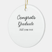 Einfache Gratulationen Abschluss hinzufügen Keramik Ornament (Links)