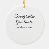 Einfache Gratulationen Abschluss hinzufügen Keramik Ornament (Hinten)