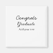 Einfache Gratulationen Abschluss hinzufügen Magnet (Vorne)