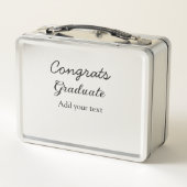 Einfache Gratulationen Abschluss hinzufügen Metall Brotdose (Rückseite)