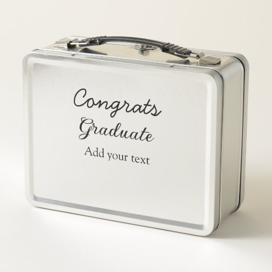 Einfache Gratulationen Abschluss hinzufügen Metall Brotdose (Rückseite)