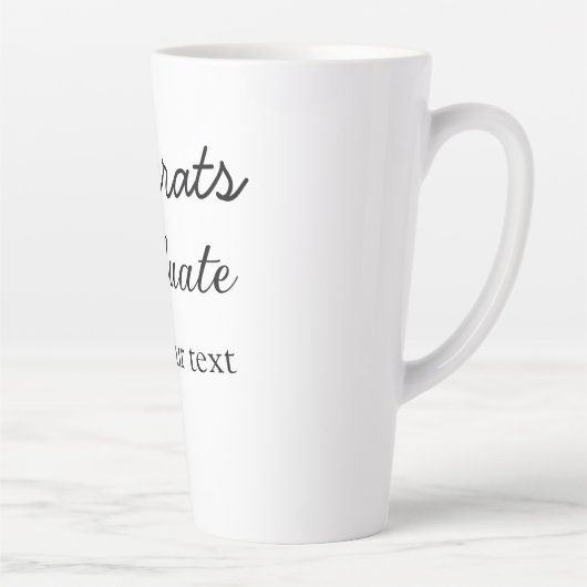 Einfache Gratulationen Abschluss hinzufügen Milchtasse (Rechts)
