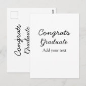 Einfache Gratulationen Abschluss hinzufügen Postkarte (Vorne/Hinten)