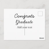 Einfache Gratulationen Abschluss hinzufügen Postkarte (Rückseite)