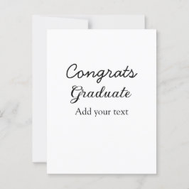 Einfache Gratulationen Abschluss hinzufügen Postkarte