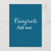 Einfache Gratulationen Abschluss hinzufügen Postkarte (Vorderseite)