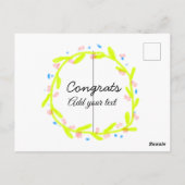 Einfache Gratulationen Abschluss hinzufügen Postkarte (Rückseite)