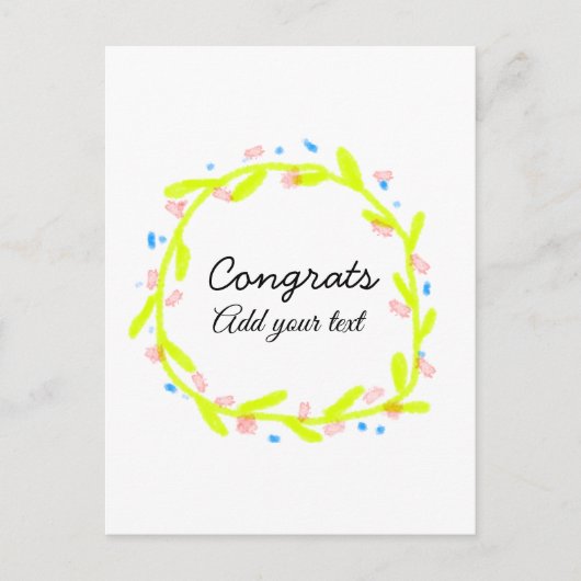 Einfache Gratulationen Abschluss hinzufügen Postkarte (Vorderseite)