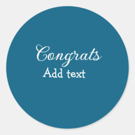 Einfache Gratulationen Abschluss hinzufügen Runder Aufkleber