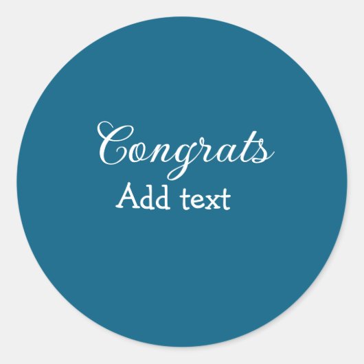 Einfache Gratulationen Abschluss hinzufügen Runder Aufkleber (Vorderseite)