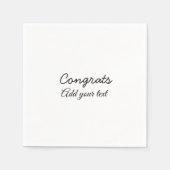 Einfache Gratulationen Abschluss hinzufügen Serviette (Vorderseite)