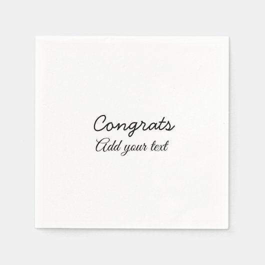 Einfache Gratulationen Abschluss hinzufügen Serviette (Vorderseite)