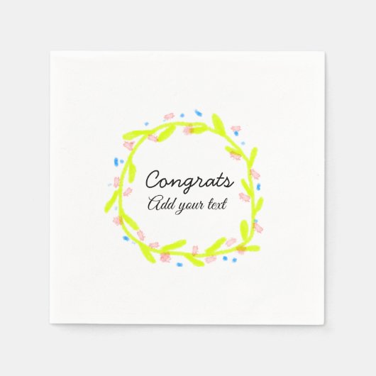 Einfache Gratulationen Abschluss hinzufügen Serviette (Vorderseite)